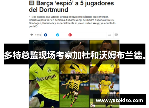 多特总监现场考察加杜和沃姆布兰德。